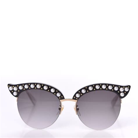 gucci pearl cat eye sunglasses|designer oversized cat eye sunglasses.